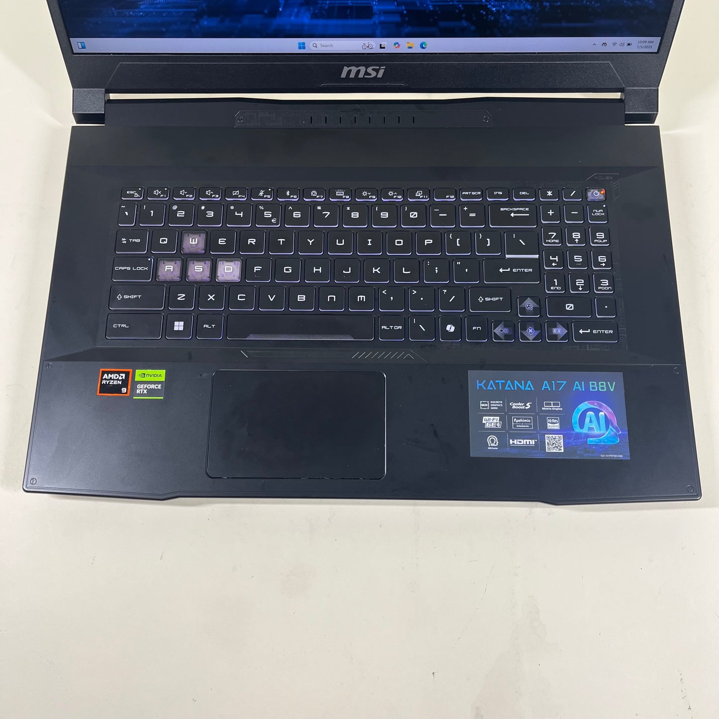 MSI Katana A17 AI B8V 17.3" AMD Ryzen 9 4.0GHz 32GB RAM 1TB SSD GeForce RTX 4050
