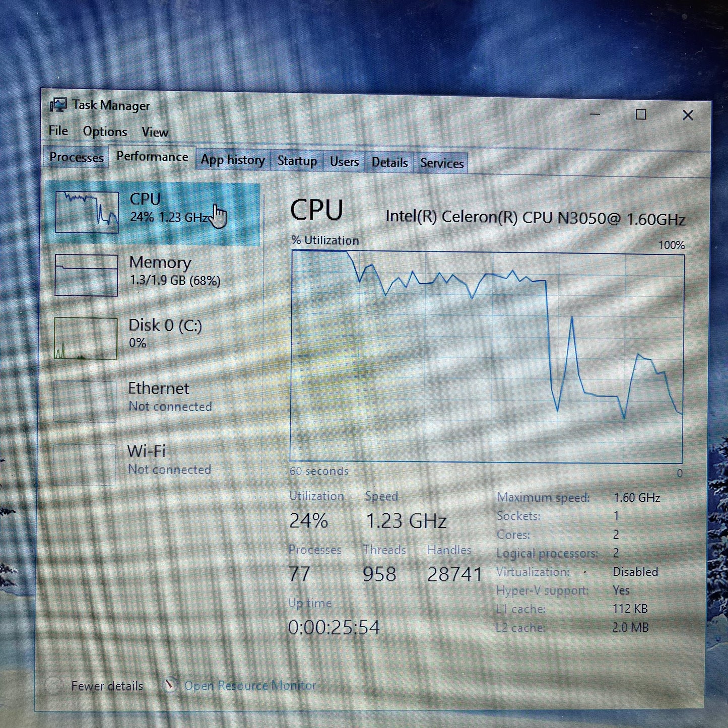HP 14t-ac100 14t-ac100 14" Celeron N3050 1.6GHz 2GB RAM 32GB HDD