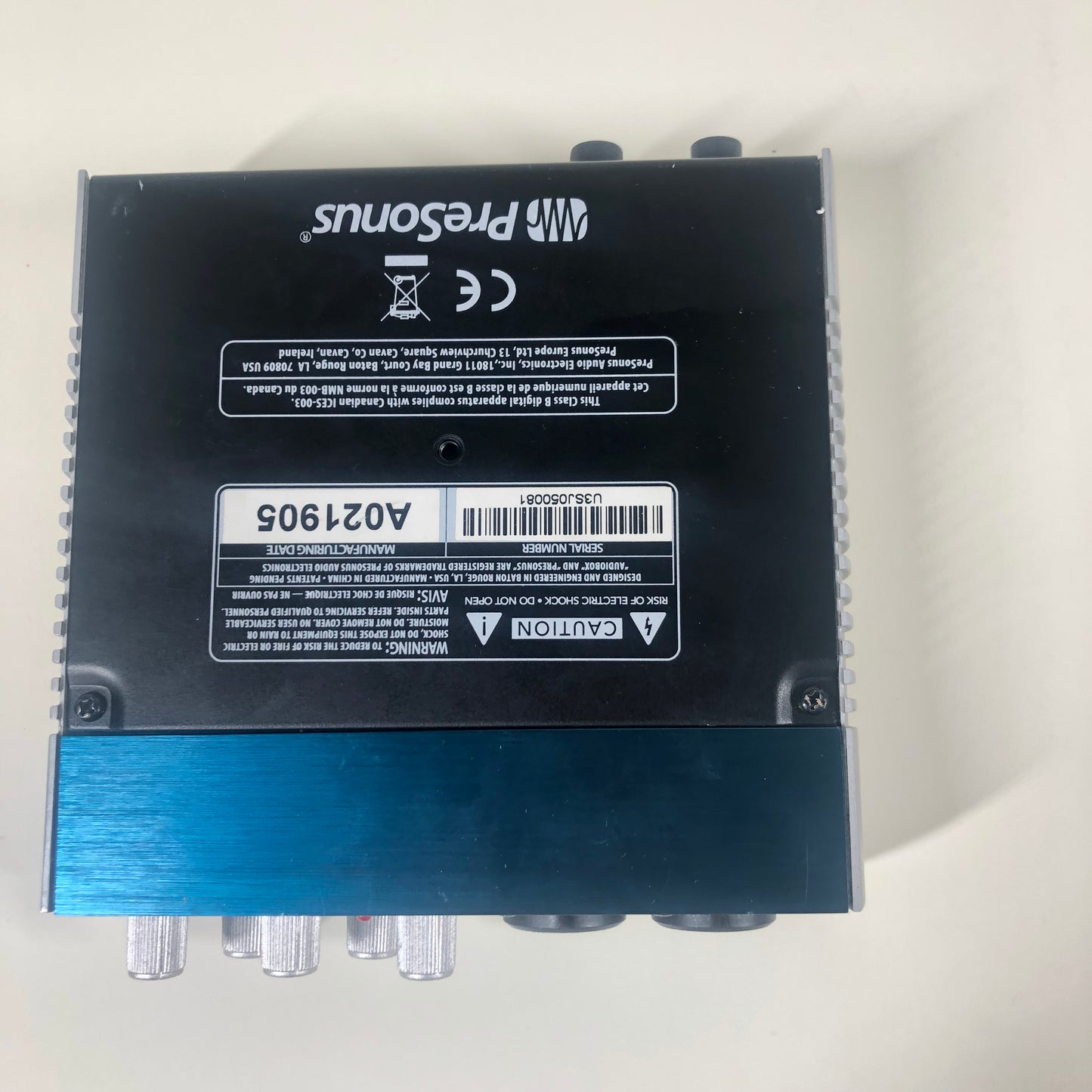 Presonus AudioBox 20 Hz - 20 kHz Microphone USB 96
