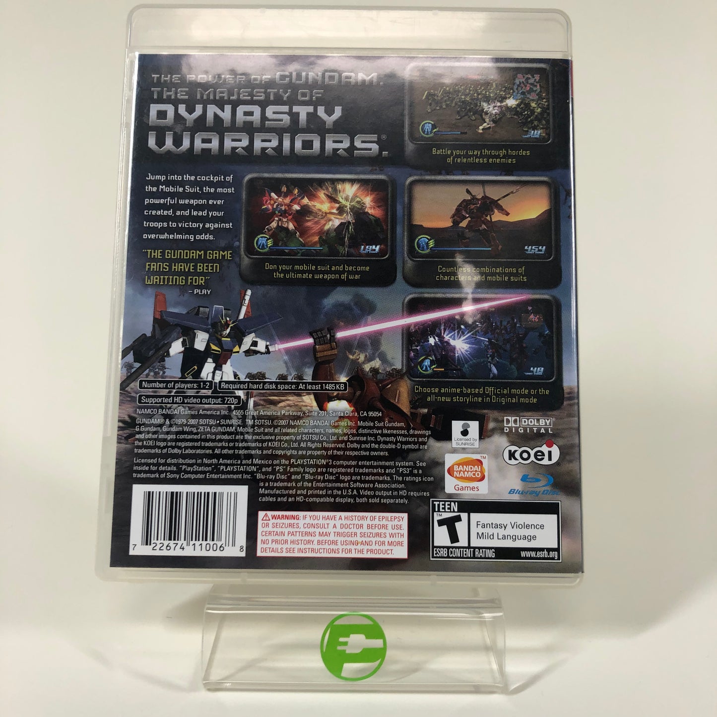 Dynasty Warriors Gundam, Dynasty Warriors Gundam 2(Sony PlayStation 3 PS3, 2007)