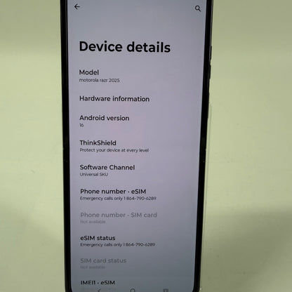 T-Mobile Motorola razr 2025 256GB 15 Blue BAD IMEI