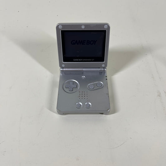 Nintendo Game Boy Advance SP Handheld Game Console AGS-001 Platinum Silver