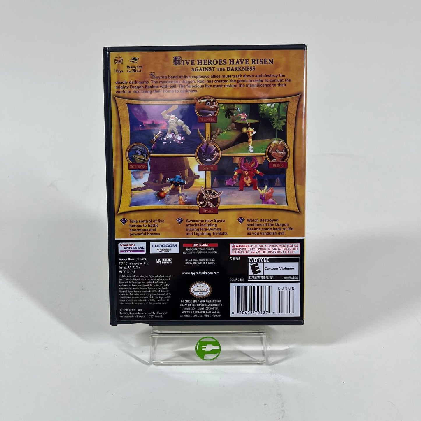 Spyro A Hero's Tail [Player's Choice] (Nintendo GameCube, 2004) CIB