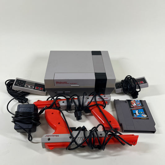 Nintendo Entertainment System NES Game Console NES-001 + Zapper Duck Hunt/Mario