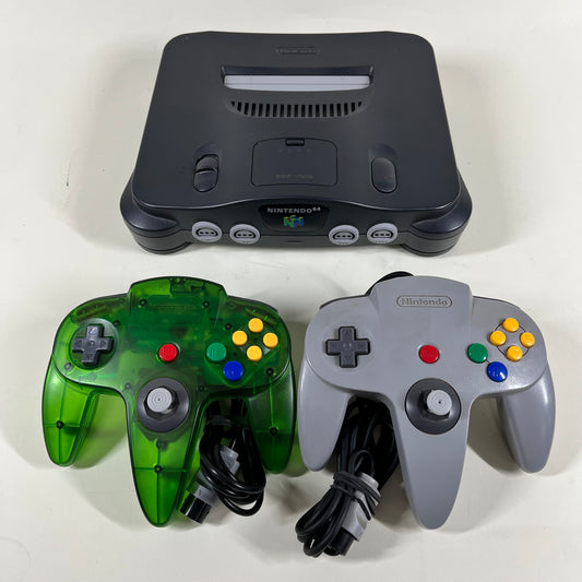 Nintendo 64 N64 Video Game Console NUS-001 Gray w/ 2 Controllers
