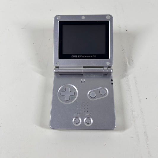 Nintendo Game Boy Advance SP Handheld Game Console Only AGS-001 Platinum Silver