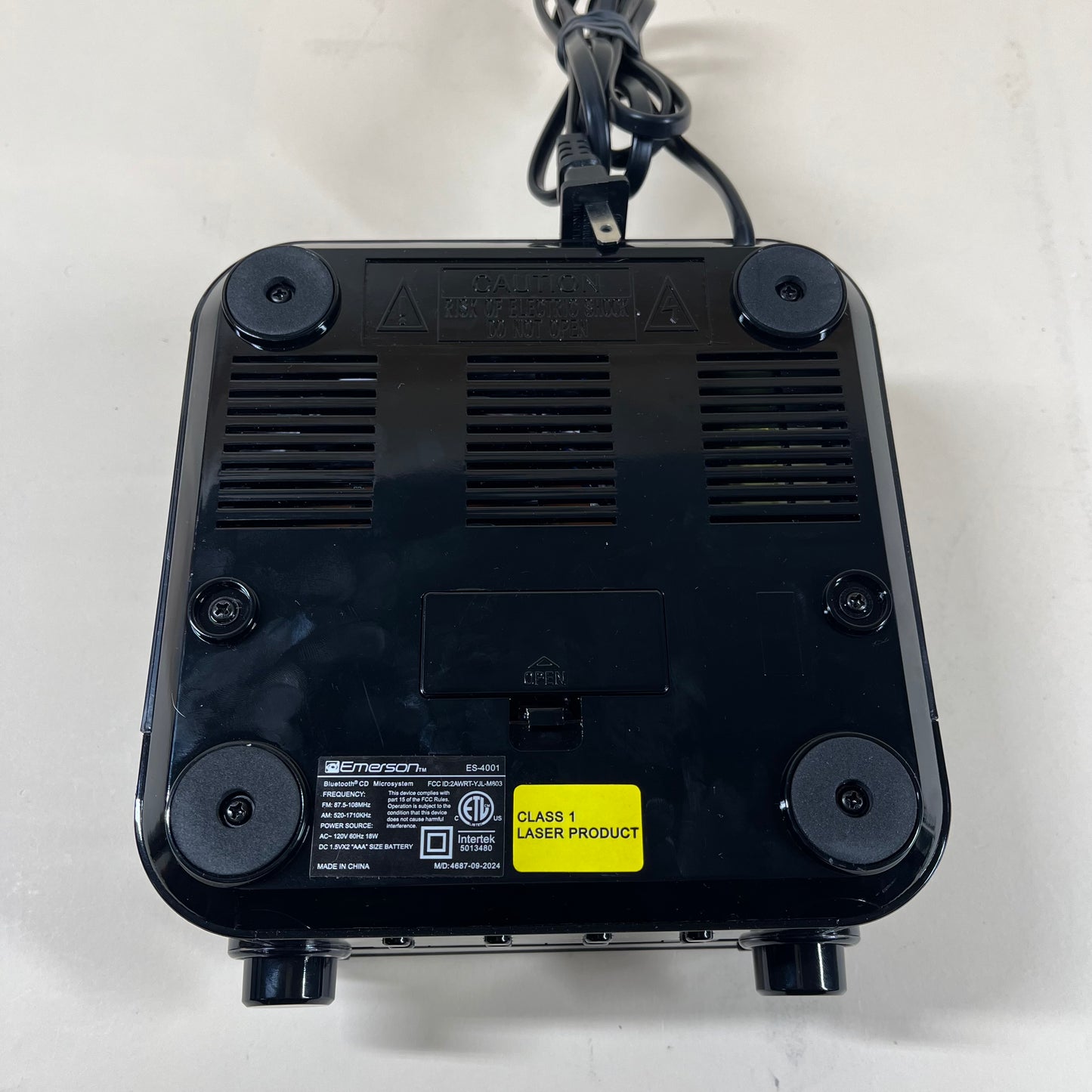 Emerson ES-4001 Bluetooth CD Microsystem Black