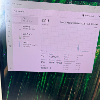 Dell Precision 5720 AIO Xeon E3-1275 v6 16GB RAM 256GB SSD Radeon Pro WX 7100