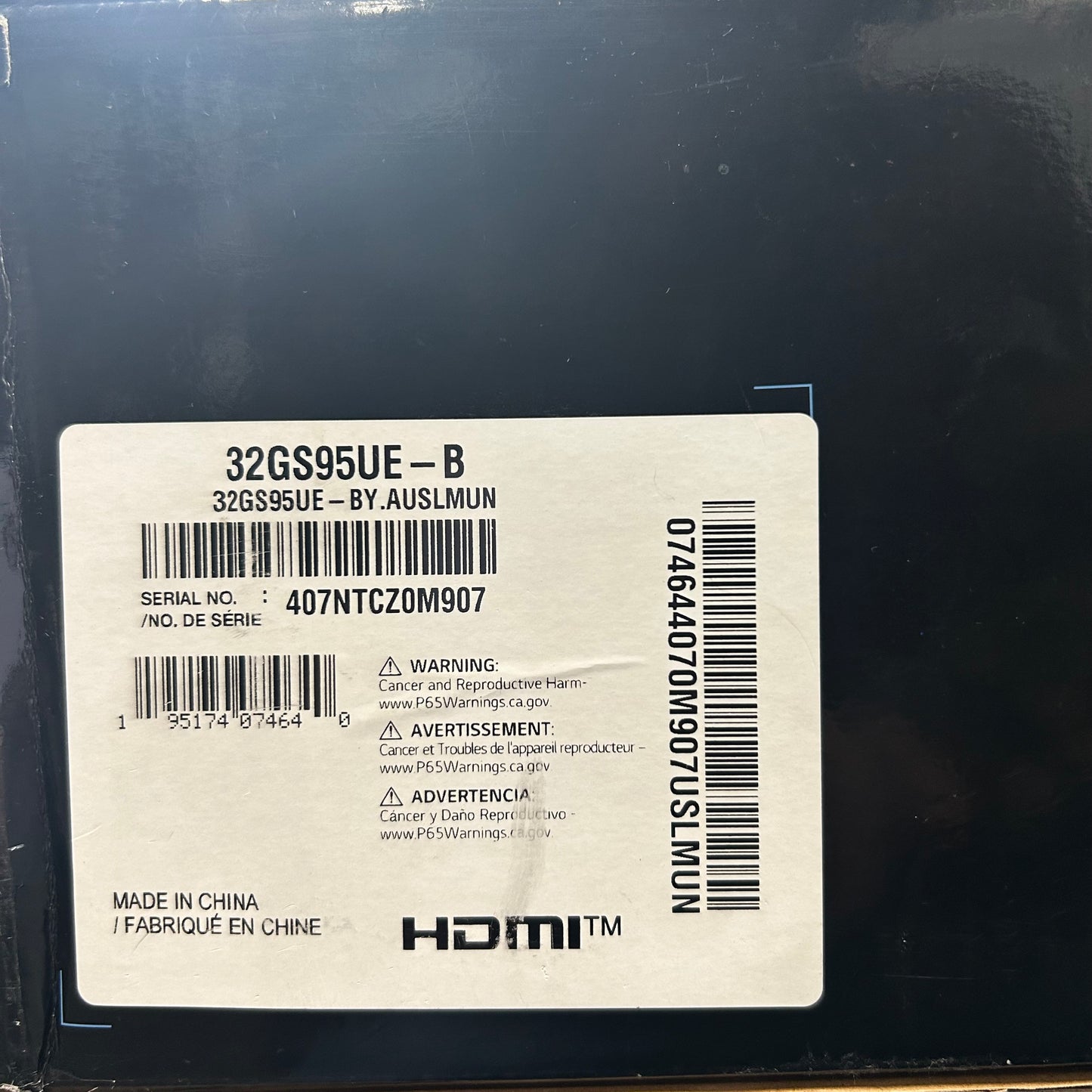 LG 31.5" 32GS95UE 4K UHD OLED 240Ghz/480Ghz Curved Gaming Monitor