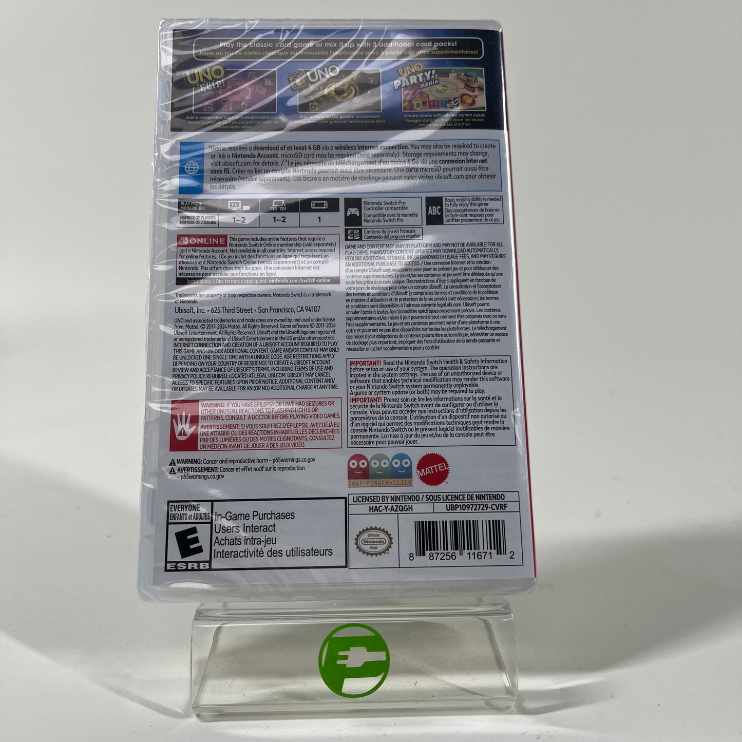New UNO: Legacy Edition [Code In Box] (Nintendo Switch, 2024) Sealed
