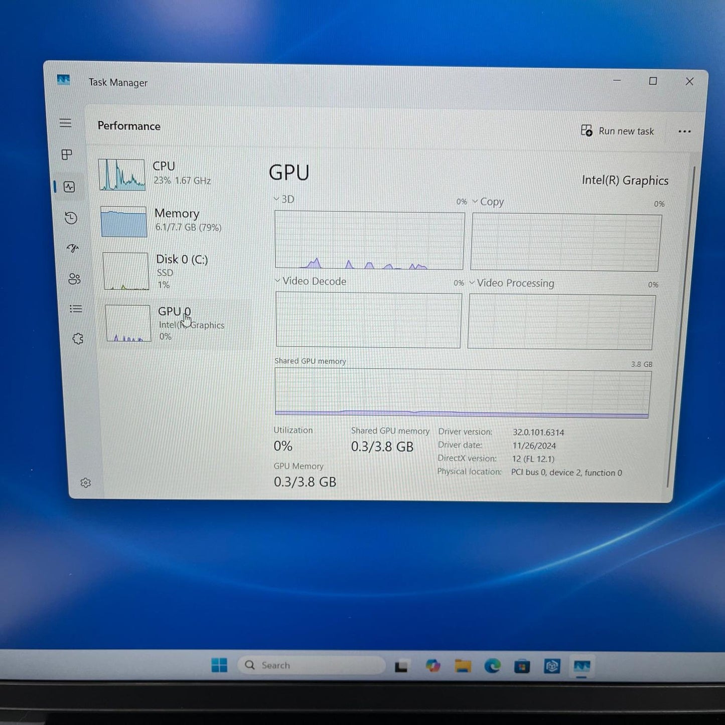 Dell Pro 16 16" Intel Core 5 120U 1.4GHz 8GB RAM 256GB SSD