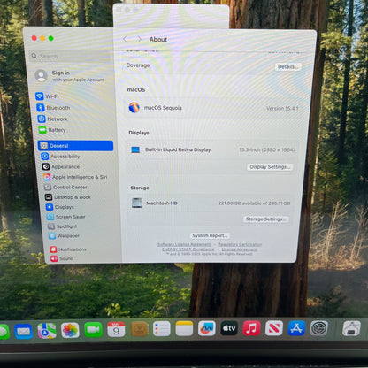2023 Apple MacBook Air 15.3" M2 10C GPU 3.5GHz 8GB RAM 256GB SSD A2941