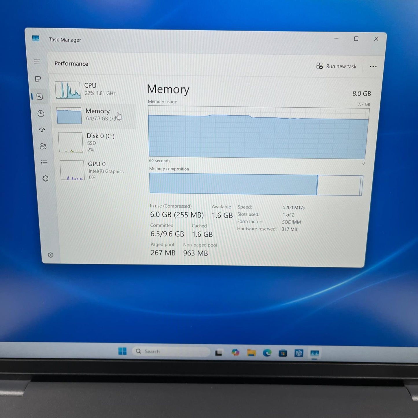 Dell Pro 16 16" Intel Core 5 120U 1.4GHz 8GB RAM 256GB SSD